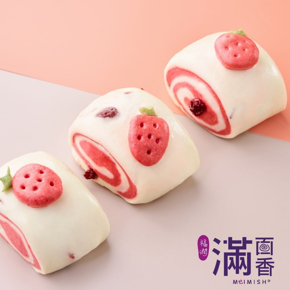 【冷凍店取-滿面香】牛奶草莓卷(55gx6/包)(效期至2026/02/16)