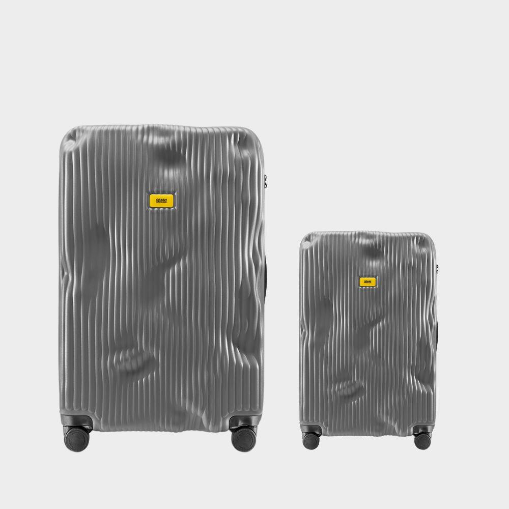 【Crash Baggage】STRIPE 條紋撞擊行李箱 煙灰 (登機箱+31吋)
