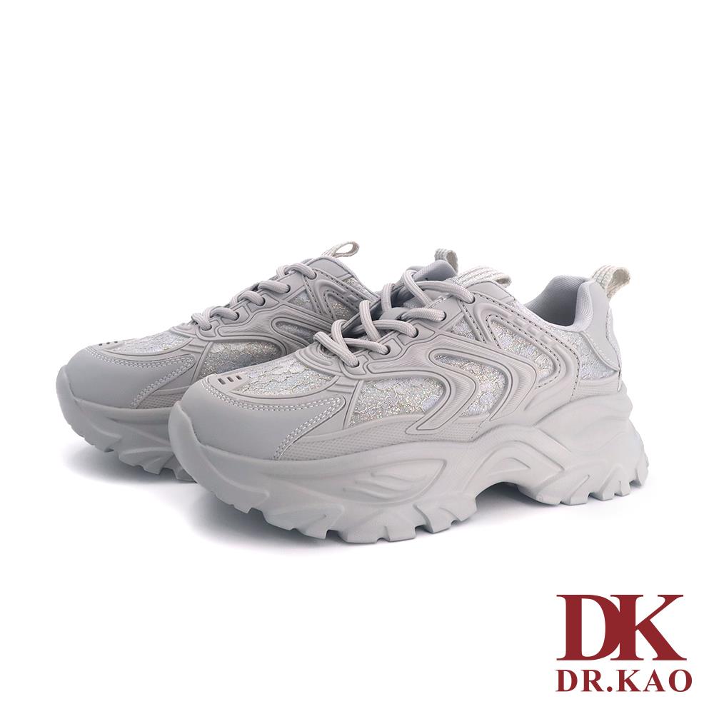 【DK 氣墊鞋】哥德風復古厚磅老爹鞋 73-4219-63 淺灰