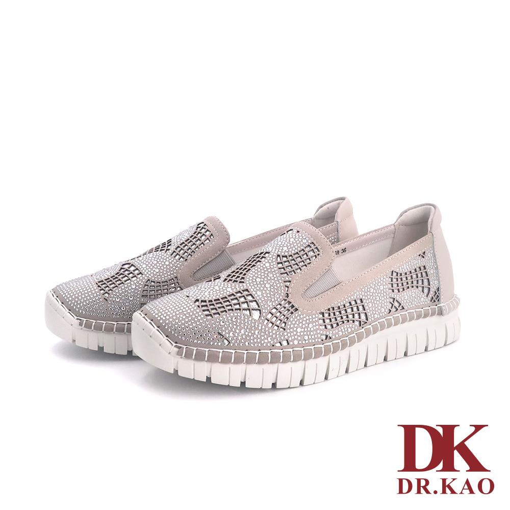 【DK 氣墊鞋】輕奢水鑽懶人氣墊女鞋 71-4343-69 灰色