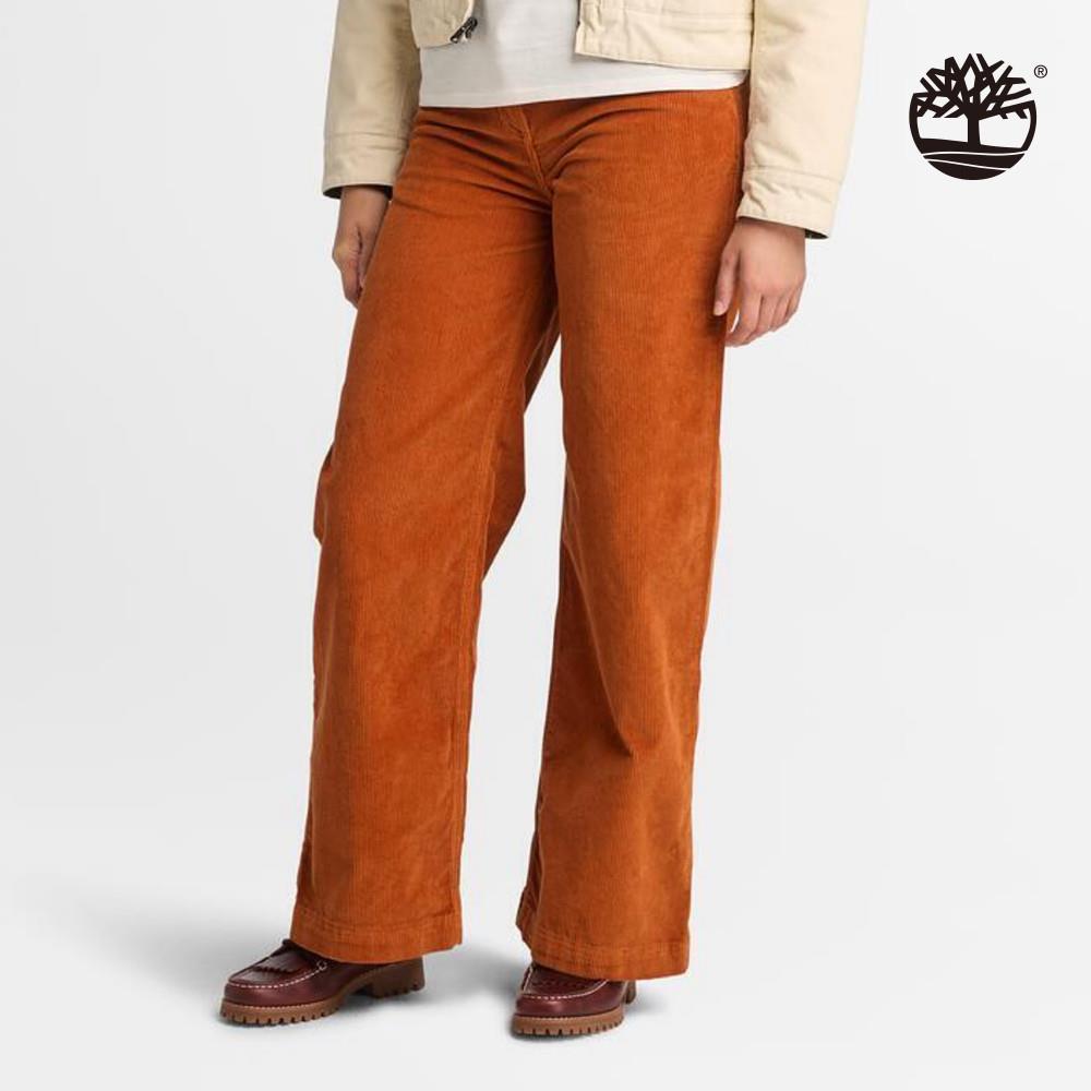 Timberland 女款焦糖色燈芯絨寬褲|A5ZVB888