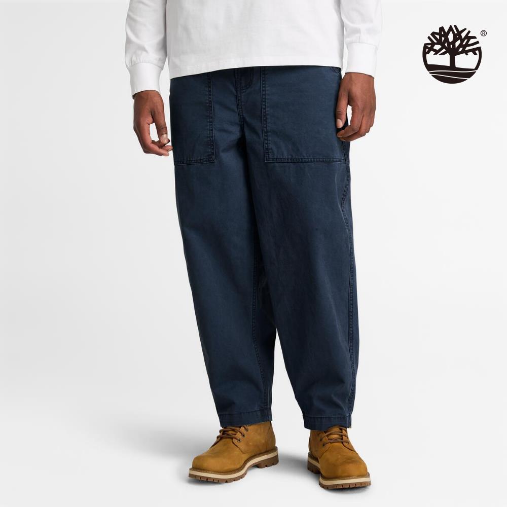 Timberland 男款深寶石藍牛津休閒長褲|A6UQT433
