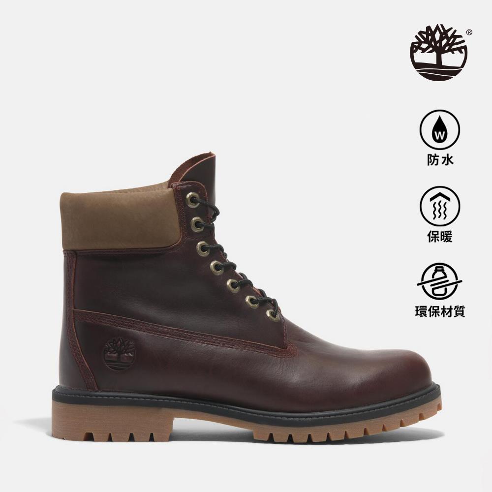 Timberland 男款酒紅色Timberland® Heritage防水6吋靴|A41MWEIW