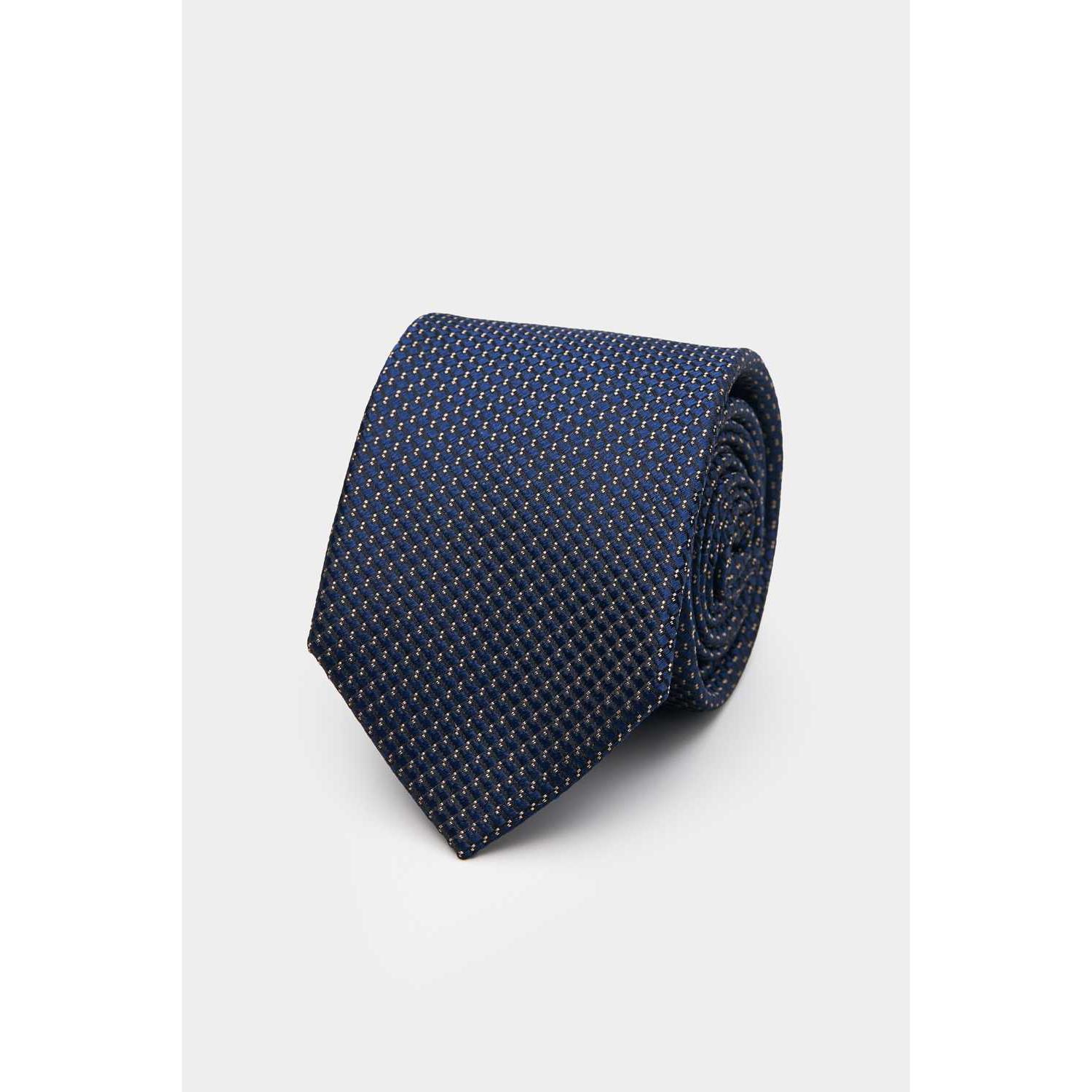 SST&C Blue Textured Narrow Tie | 00362409026