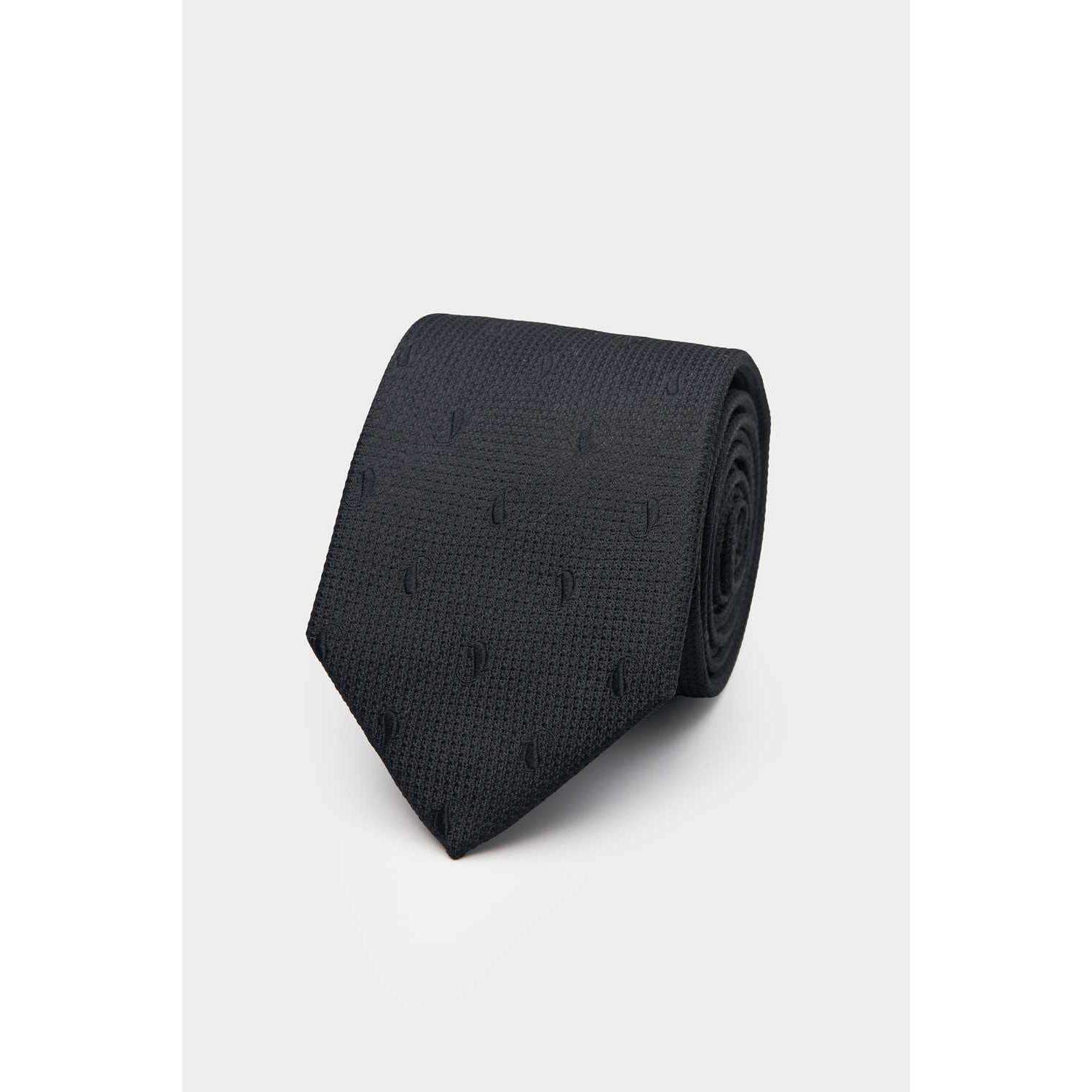 SST&C Black Amoeba Narrow Tie | 00362409027