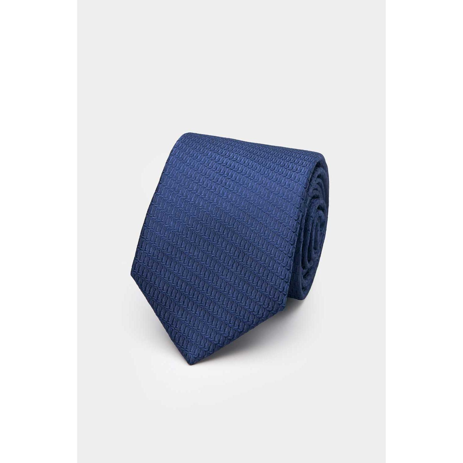 SST&C Blue Textured Narrow Tie | 00362409029