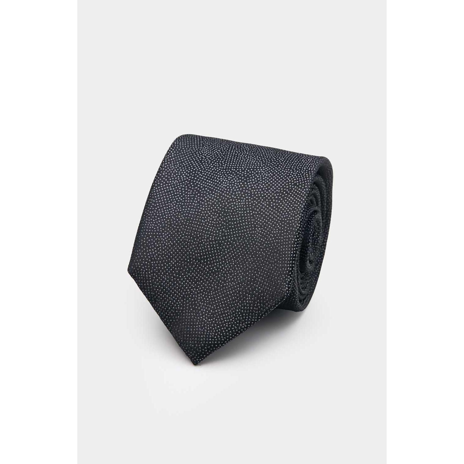 SST&C Black Textured Narrow Tie | 00362409030