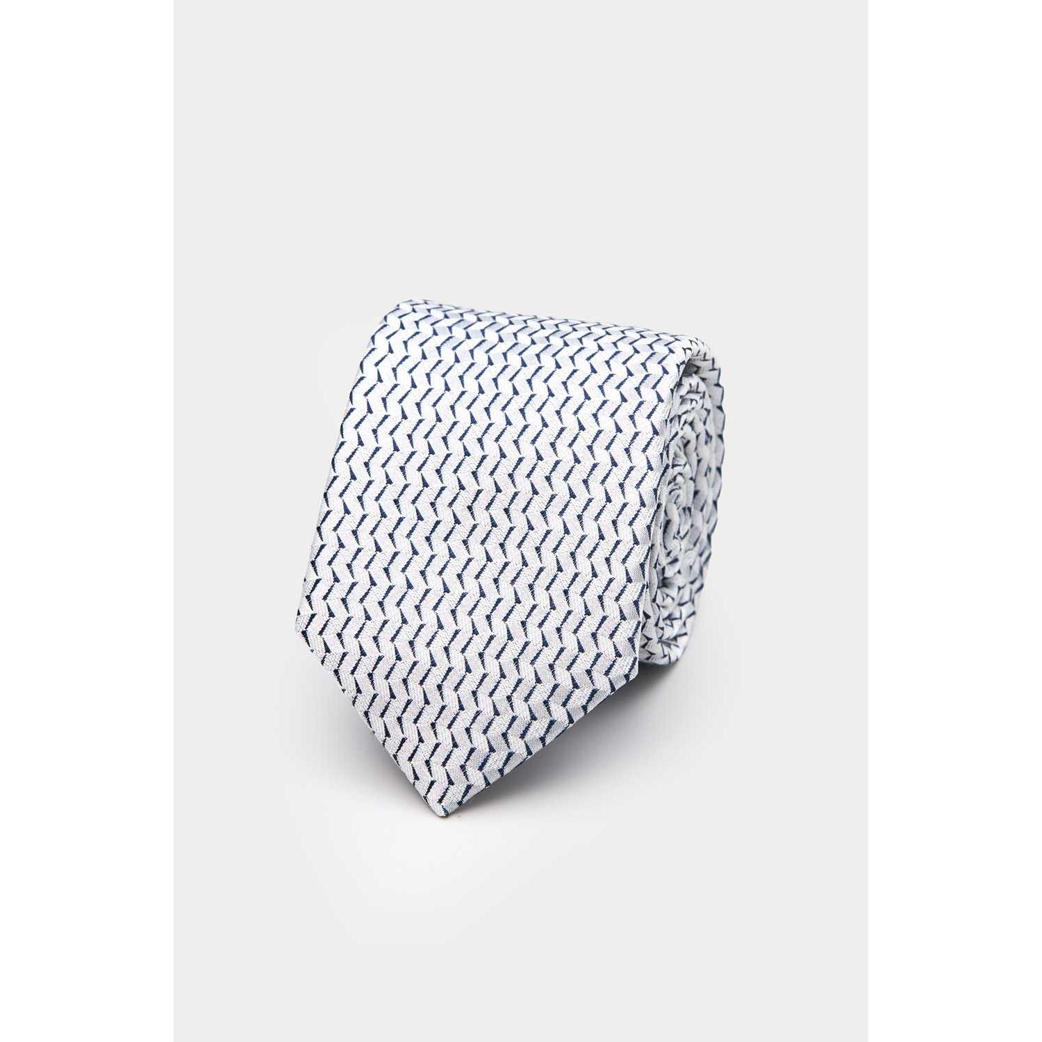 SST&C Blue Geometric Narrow Tie | 00362409033