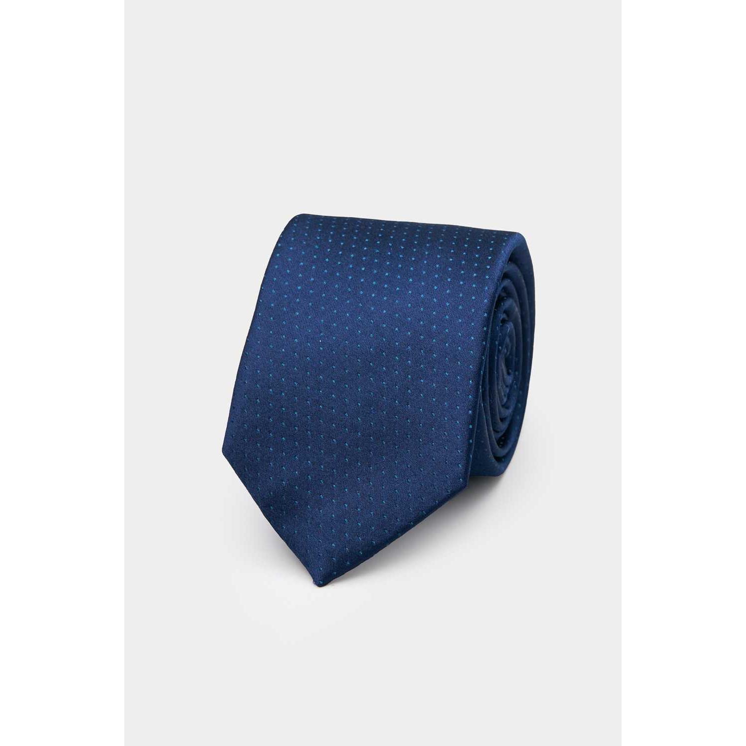 SST&C Navy Blue Dot Narrow Tie | 00362409035
