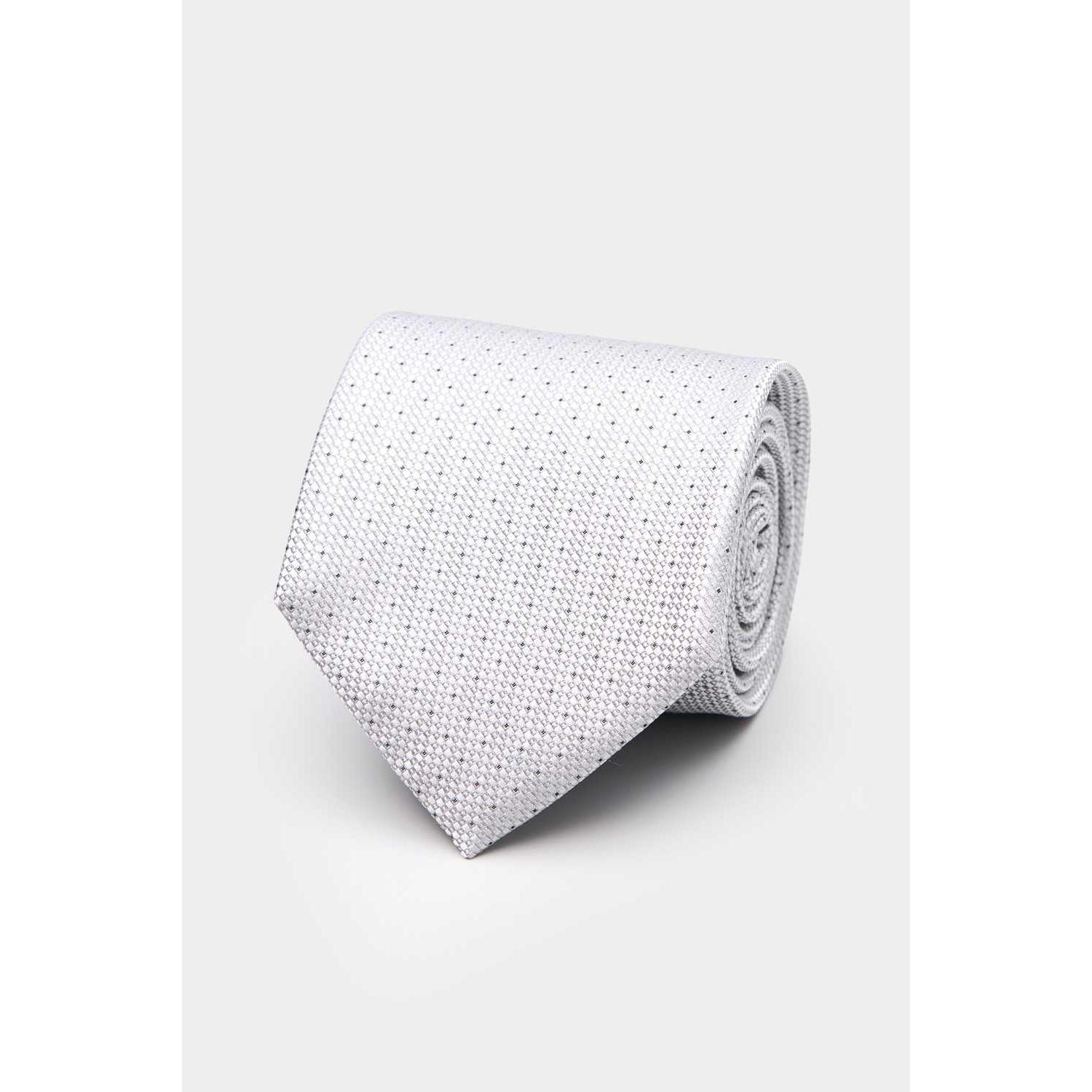 SST&C White Polka Dot Classic Tie | 00362409045