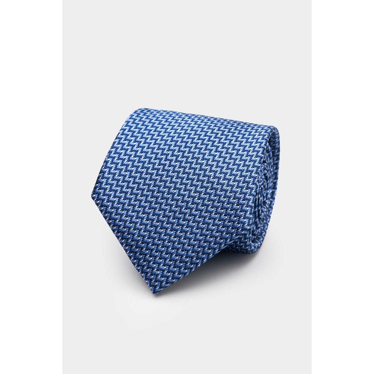 SST&C Blue Geometric Classic Tie | 00362409048