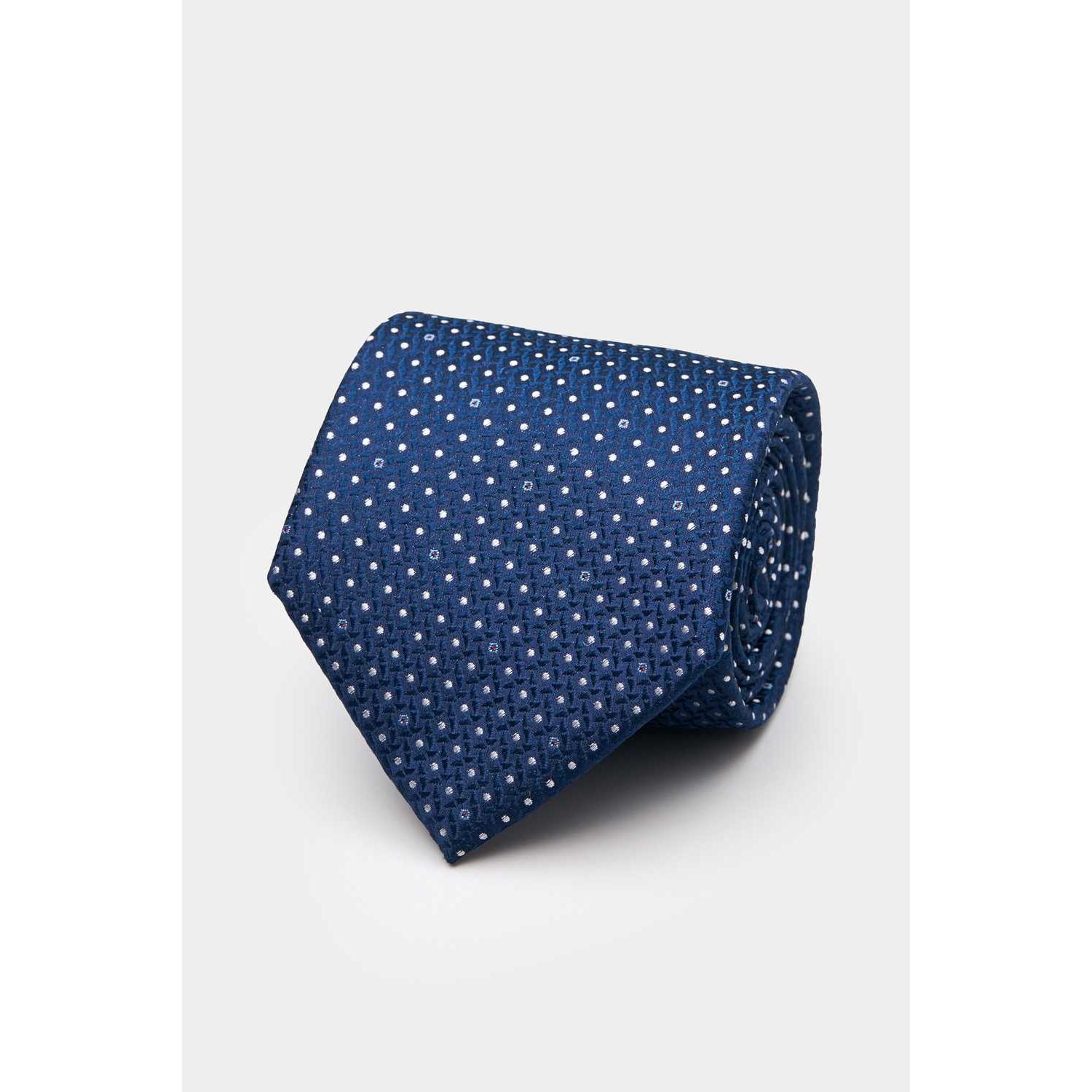 SST&C Blue Polka Dot Classic Tie | 00362409049