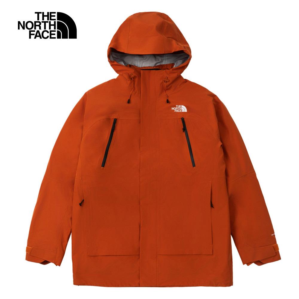 The North Face北面男款橘色FUTURELIGHT防水透氣連帽羽絨內裡三合一外套｜89ZM1I0