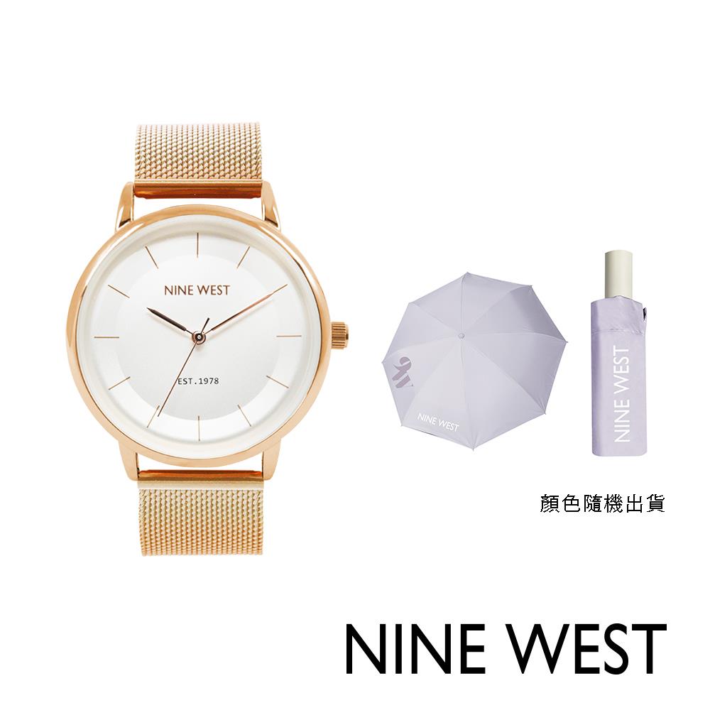 【NINE WEST 】簡約腕錶/手錶-金羅馬 兩用傘(NW24338-06Z G0016)