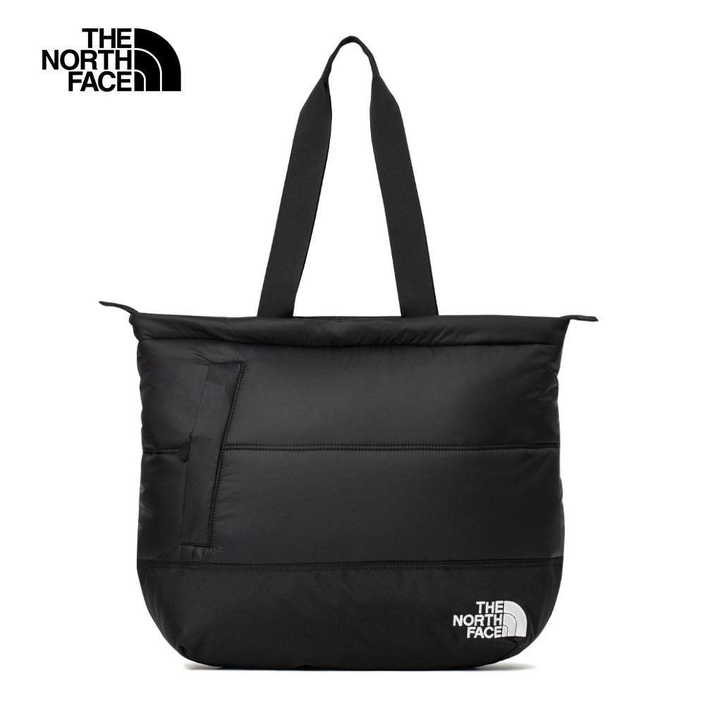 The North Face北面男女款黑色品牌LOGO大容量休閒單肩包｜81BU4H0
