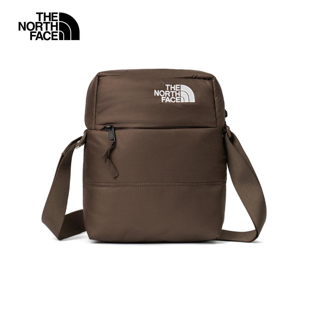 The North Face北面男女款棕色品牌LOGO休閒單肩包｜81BV1OI