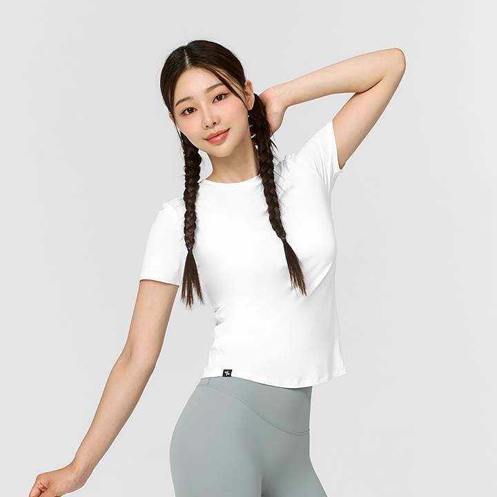 Ice Feather 輕量短袖上衣｜象牙白 Ivory 백아이보리｜XWFST01J3