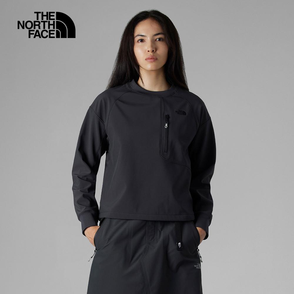 The North Face北面UE女款深灰色DWR防潑水抓絨長袖上衣｜8AGC0C5