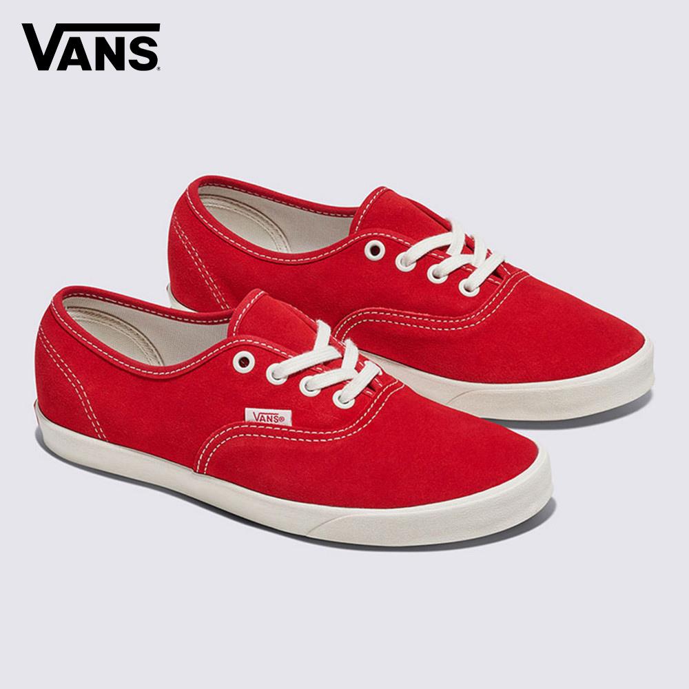 Vans Authentic Lowpro 男女款紅色滑板鞋