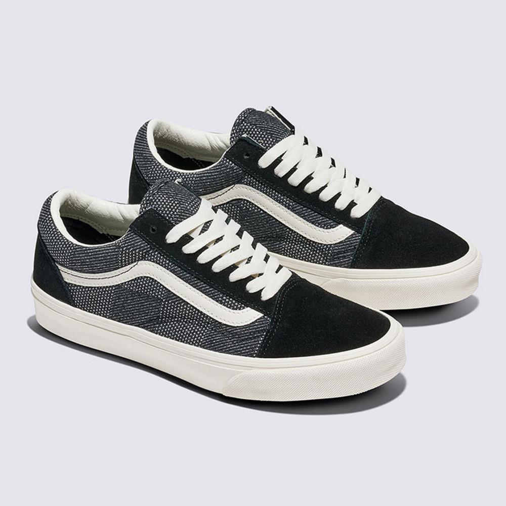 Vans Old Skool 男女款丹寧灰色棋盤格滑板鞋