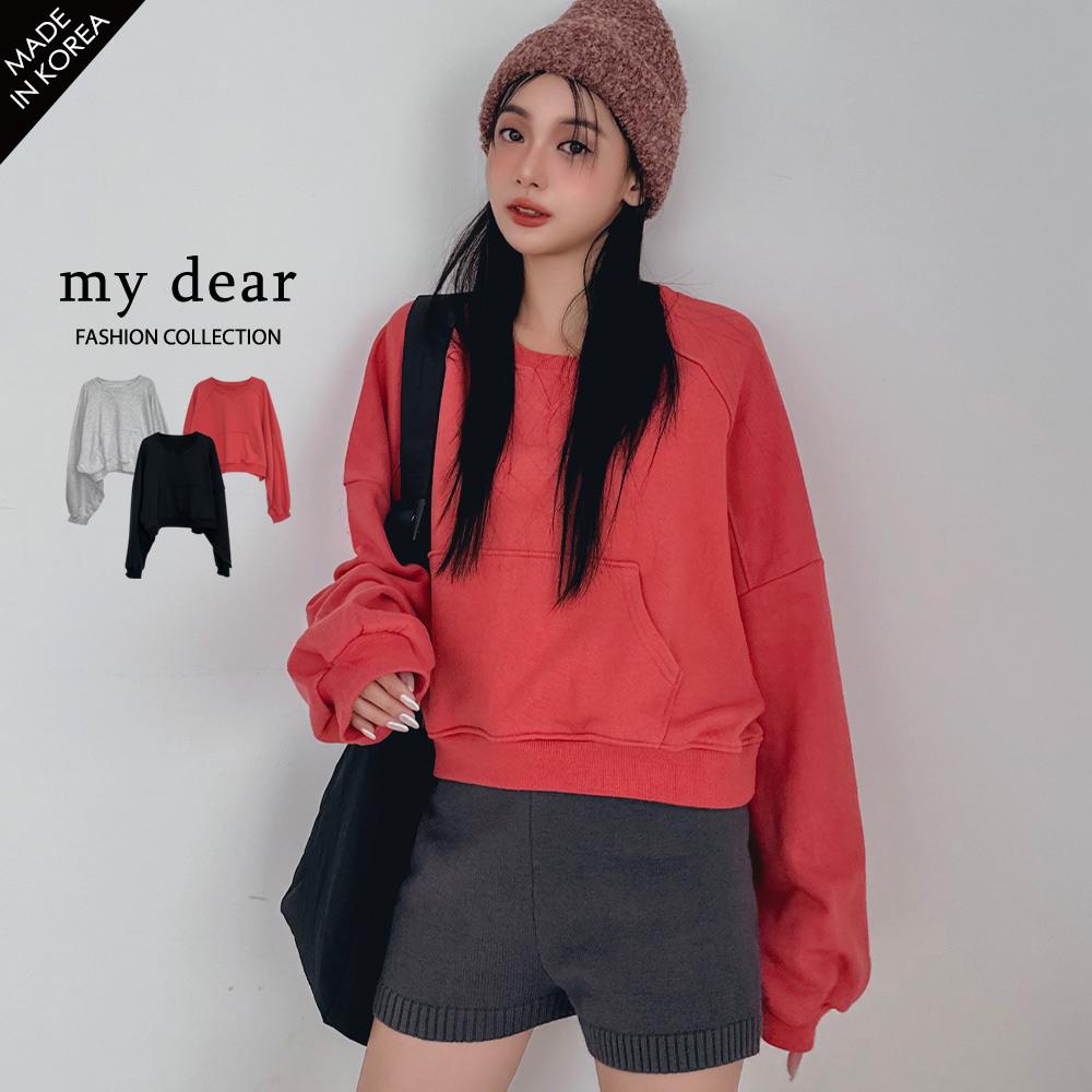 MD韓製79折/現貨/短版落肩長袖上衣３色【A01240635】