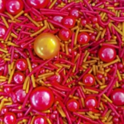 裝飾糖果－金紅混合款糖片 85g