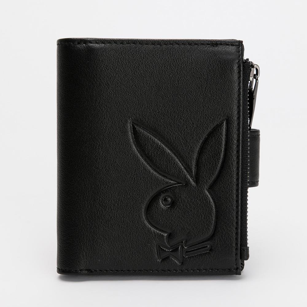 ⚡CITY BOY 買就送皮革眼鏡收納袋｜PLAYBOY 中夾 Iconi 系列 - 黑色(132-5506-09-3)