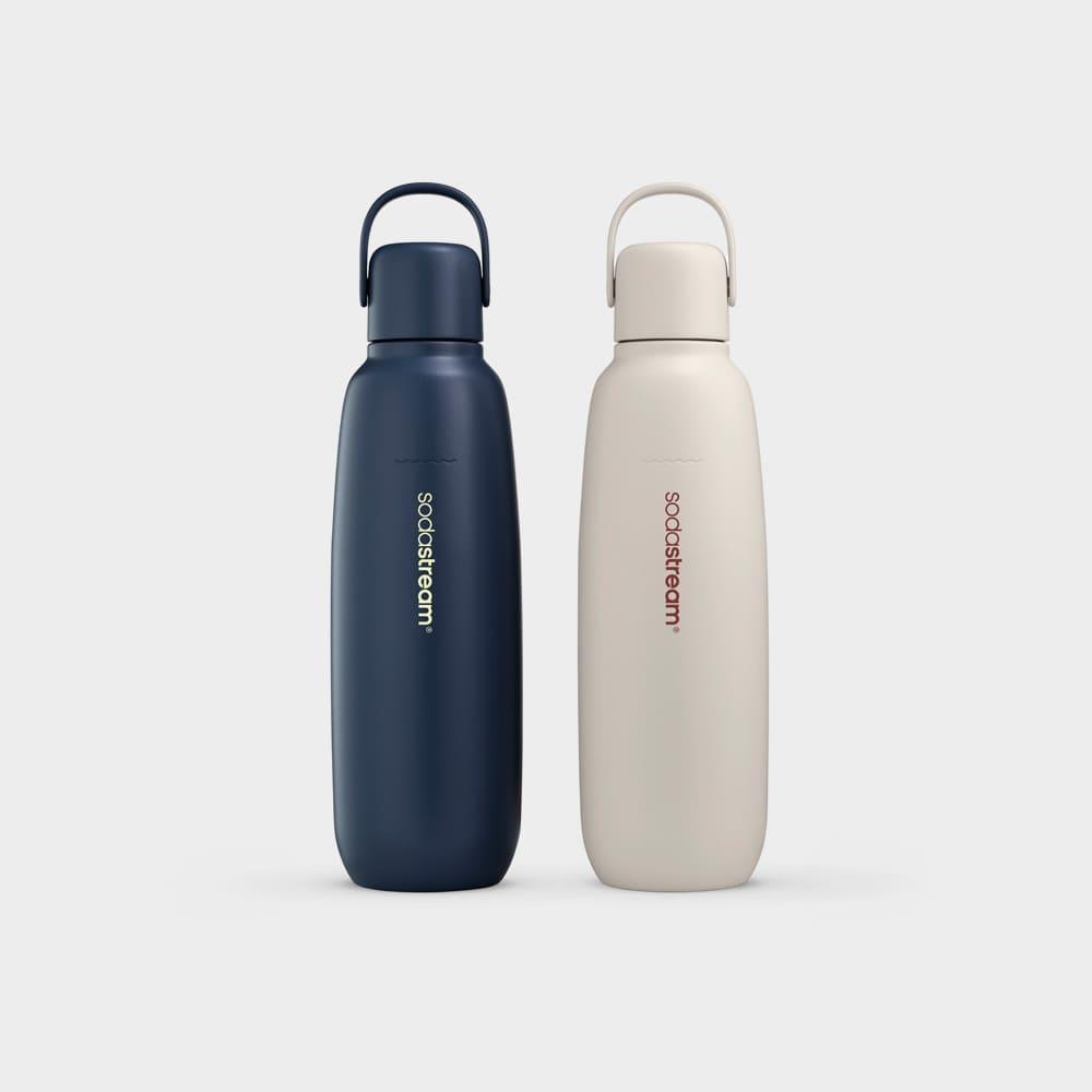 SodaStream 隨我行碳酸不鏽鋼保冷瓶(銀月沙/深海藍)