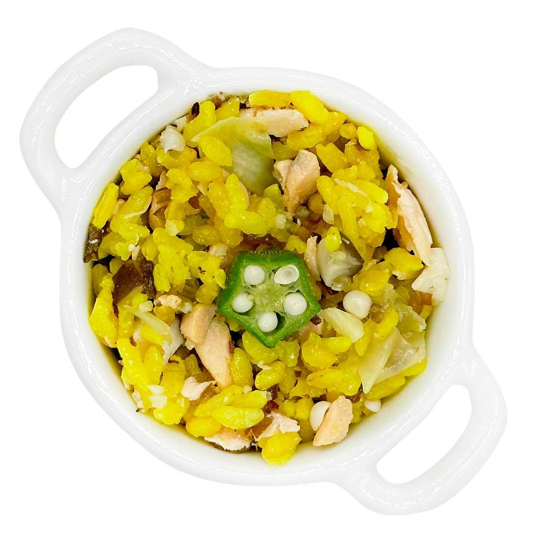 Ｑ飽飽-03菇菇秋葵鮭魚炒飯