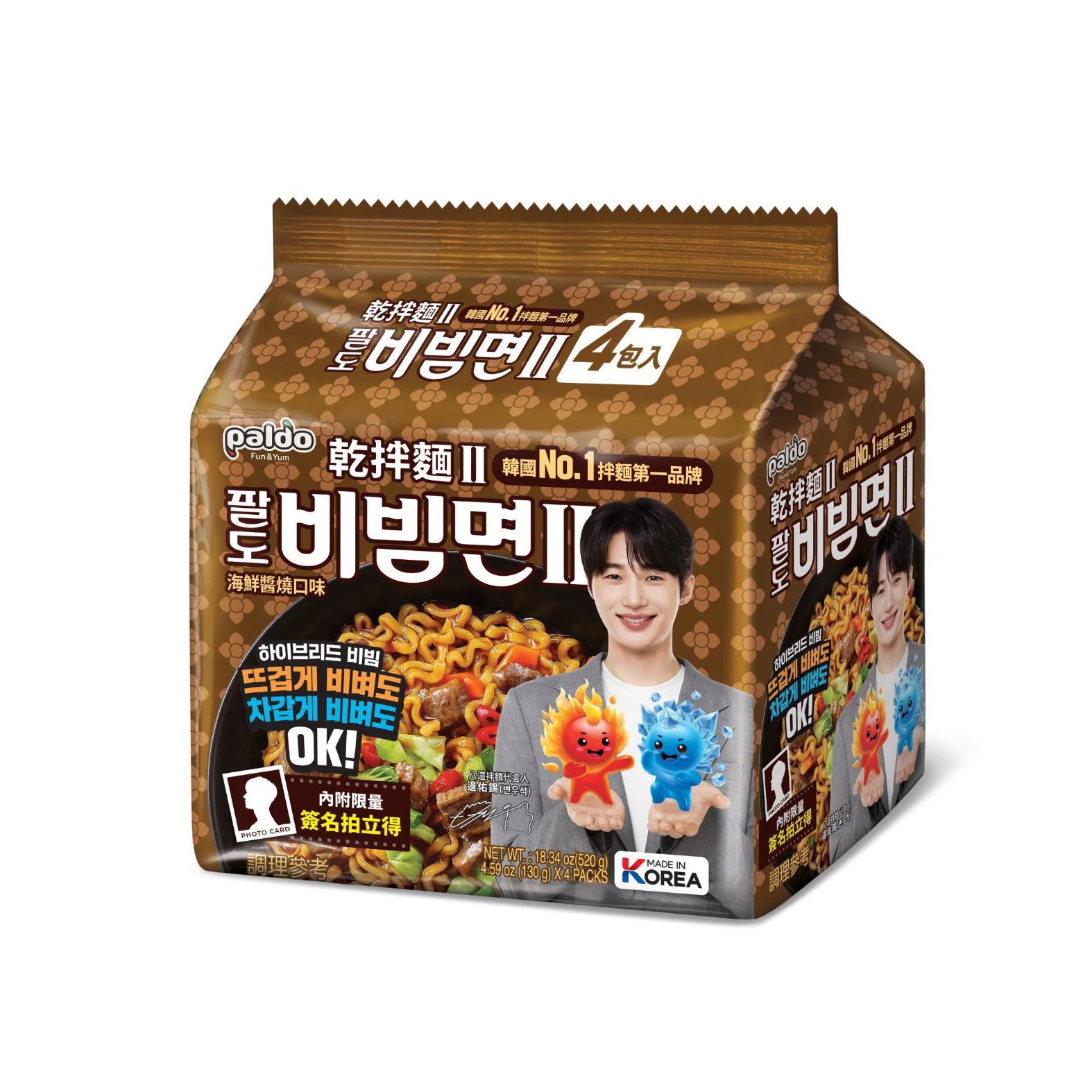 【Paldo八道】乾拌麵II (海鮮醬燒口味)(130gx4)(效期至2026/02/22)