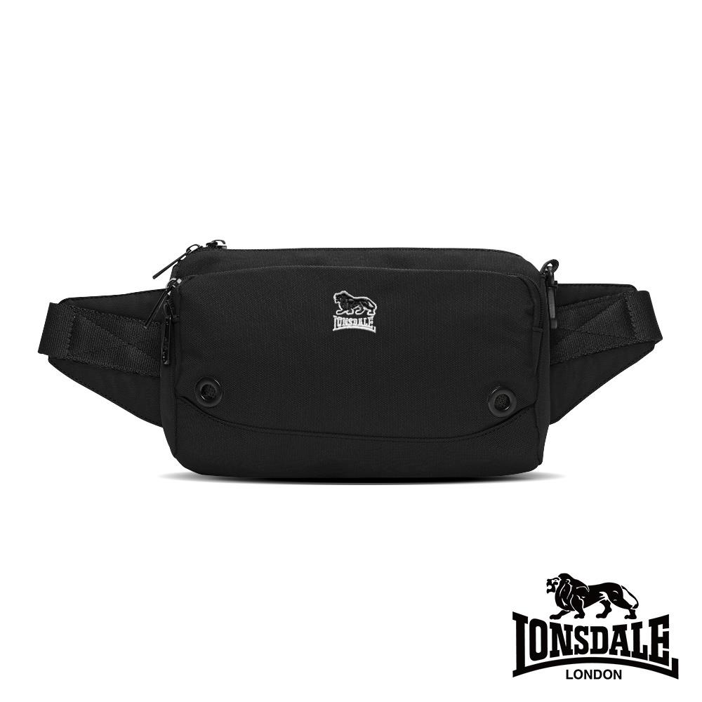 【LONSDALE】休閒機能尼龍腰包-黑色(LD1186-02)