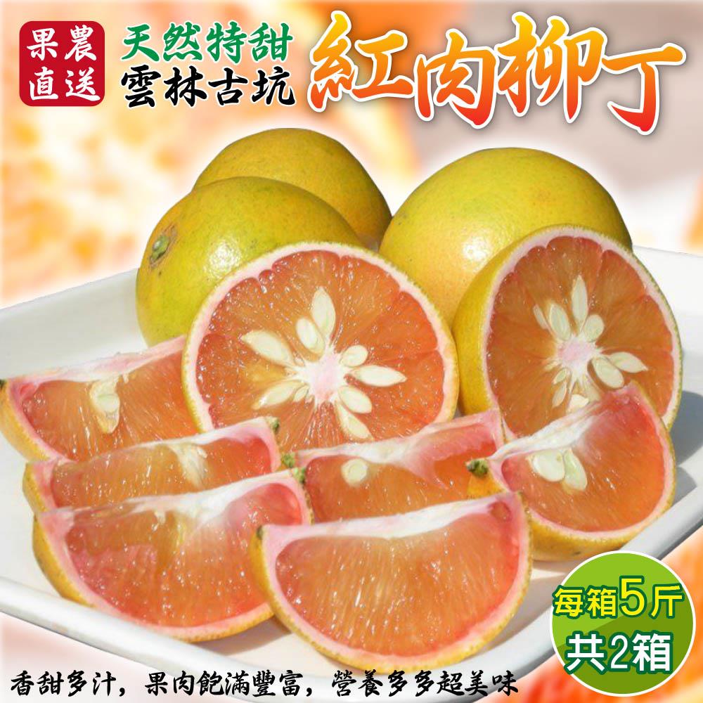 【廚鮮王-宅配】(免)2箱5斤古坑紅肉柳丁(5斤±10%/箱*2箱)