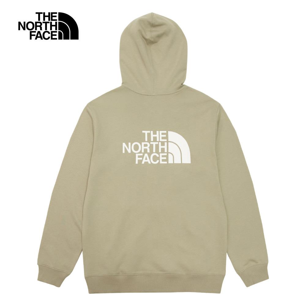 The North Face北面男女款灰色純棉品牌LOGO連帽外套|83OR1I4