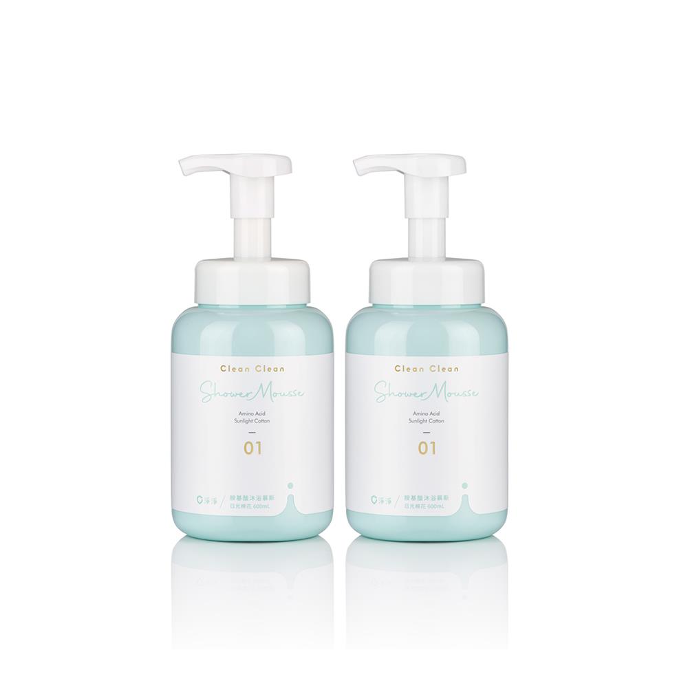 胺基酸沐浴慕斯：日光棉花 600ml -二入組