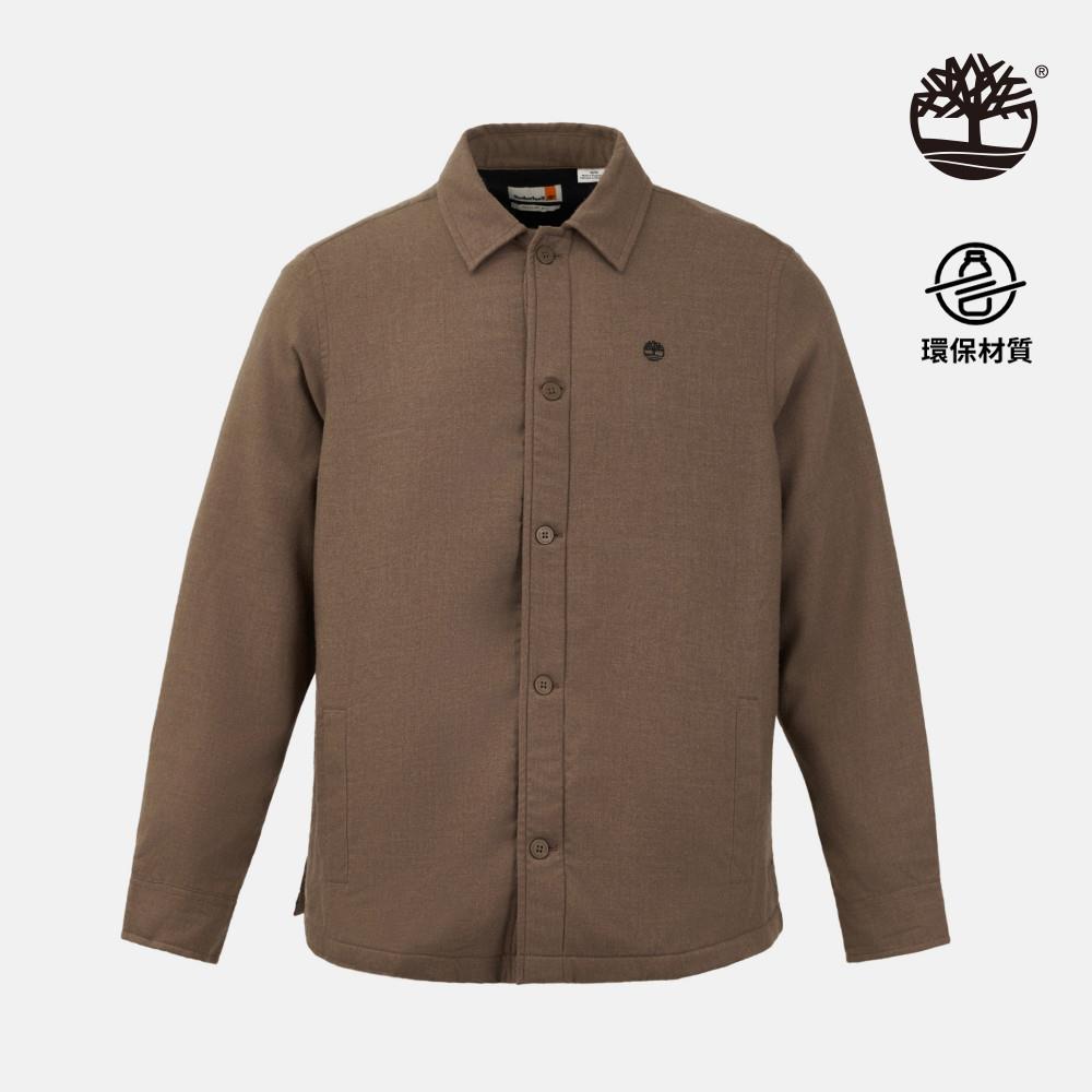 Timberland 男款咖啡色法蘭絨長袖襯衫|A44E5BK1