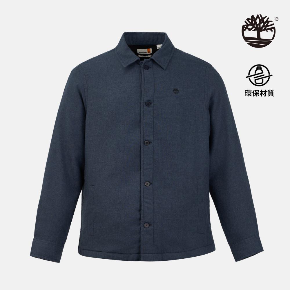 Timberland 男款深寶石藍法蘭絨長袖襯衫|A44E5475