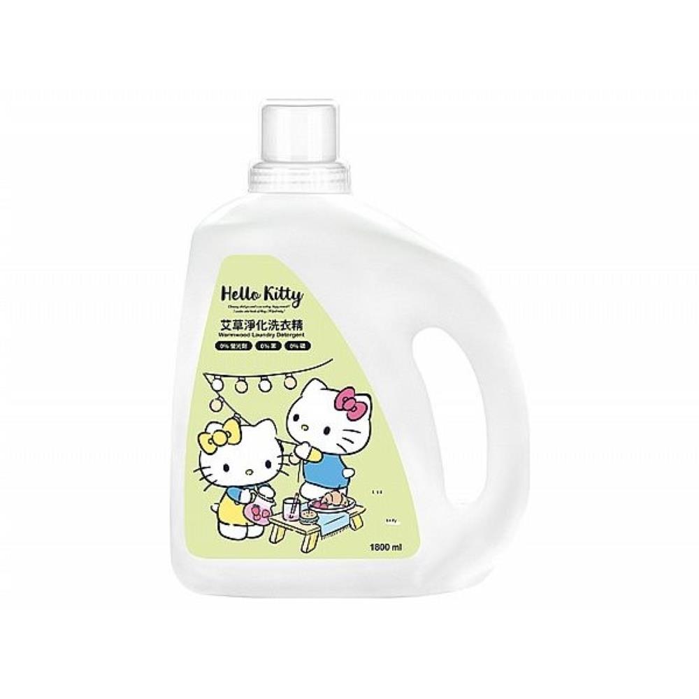 【HELLOKITTY】艾草淨化洗衣精1800ML(6瓶)