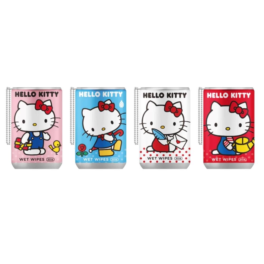 【HELLOKITTY】酷拉拉易拉罐造型濕紙巾30抽(16入組(4款各4入))