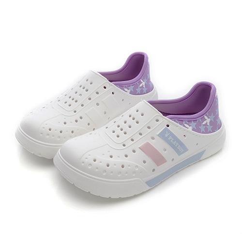 ⚡夏季應援 BIG SALE｜PLAYBOY 星空滿滿 防水2way休閒鞋 -白紫(PY0602)