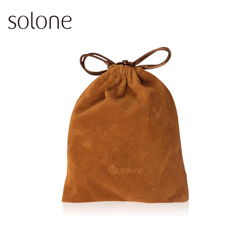 Solone Brown velvet drawstring bag