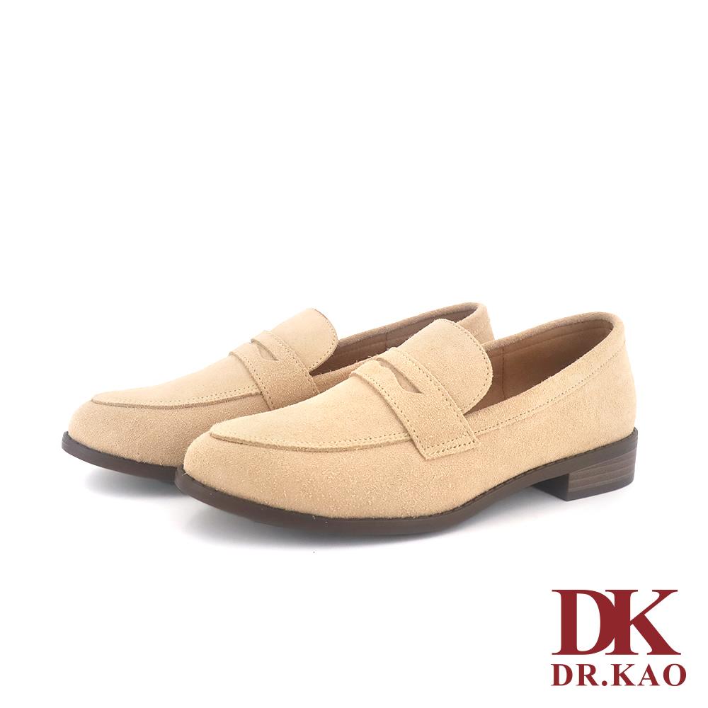 【DK 皮鞋】防水真皮樂福鞋 61-4005-56 米白