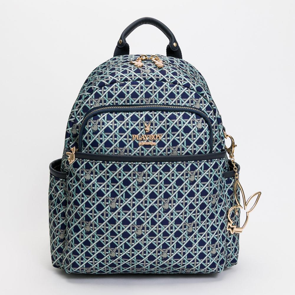 PLAYBOY - 後背包 Blue Geometric 系列-藍色(532-4901-50-8)