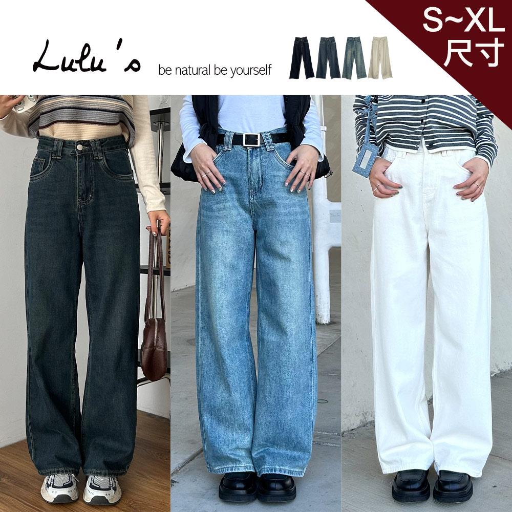 特價/好穿一直穿的牛仔寬褲S-XL４色【A04240226】