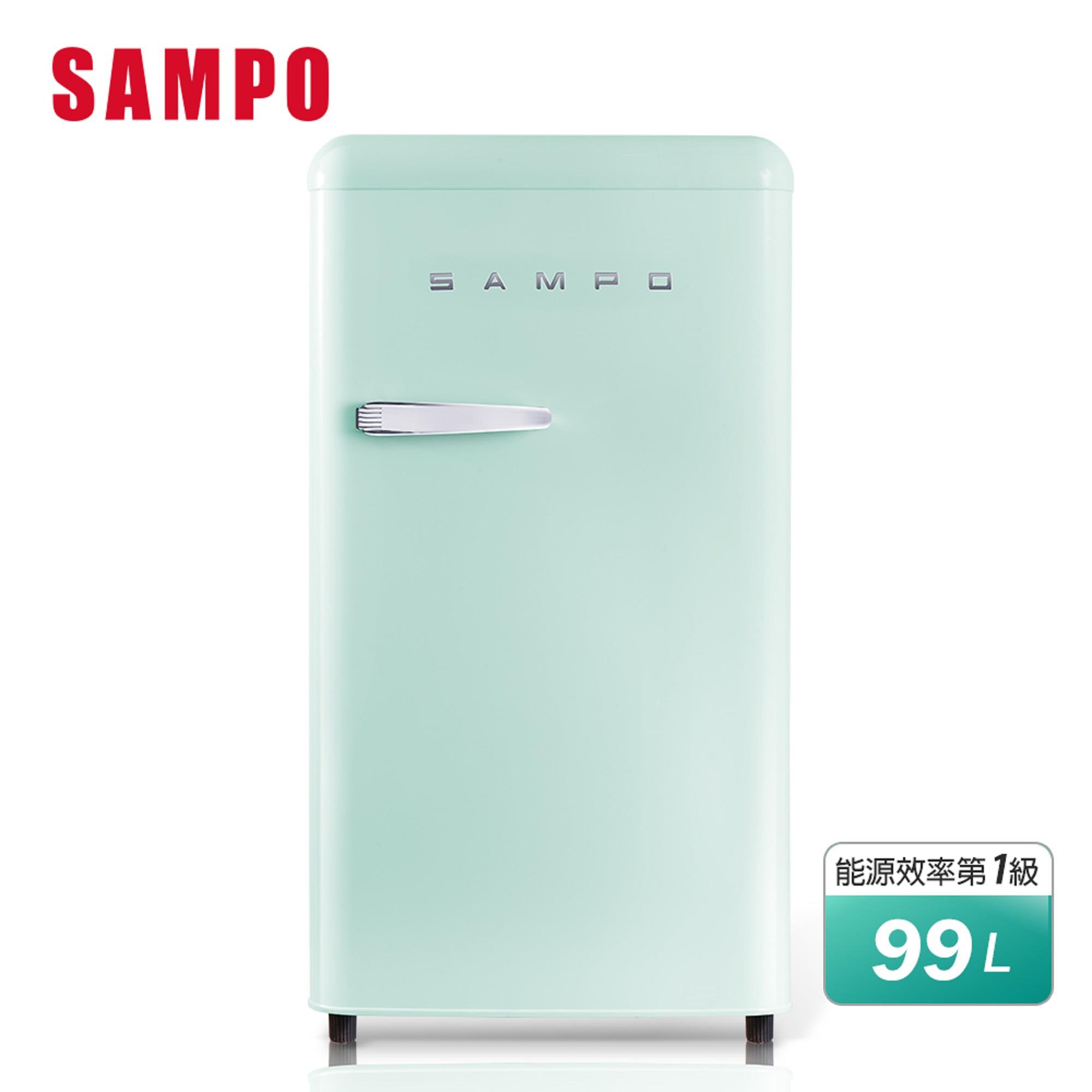 【SAMPO】聲寶99L歐風美型冰箱((SR-C10(E) 香氛綠))