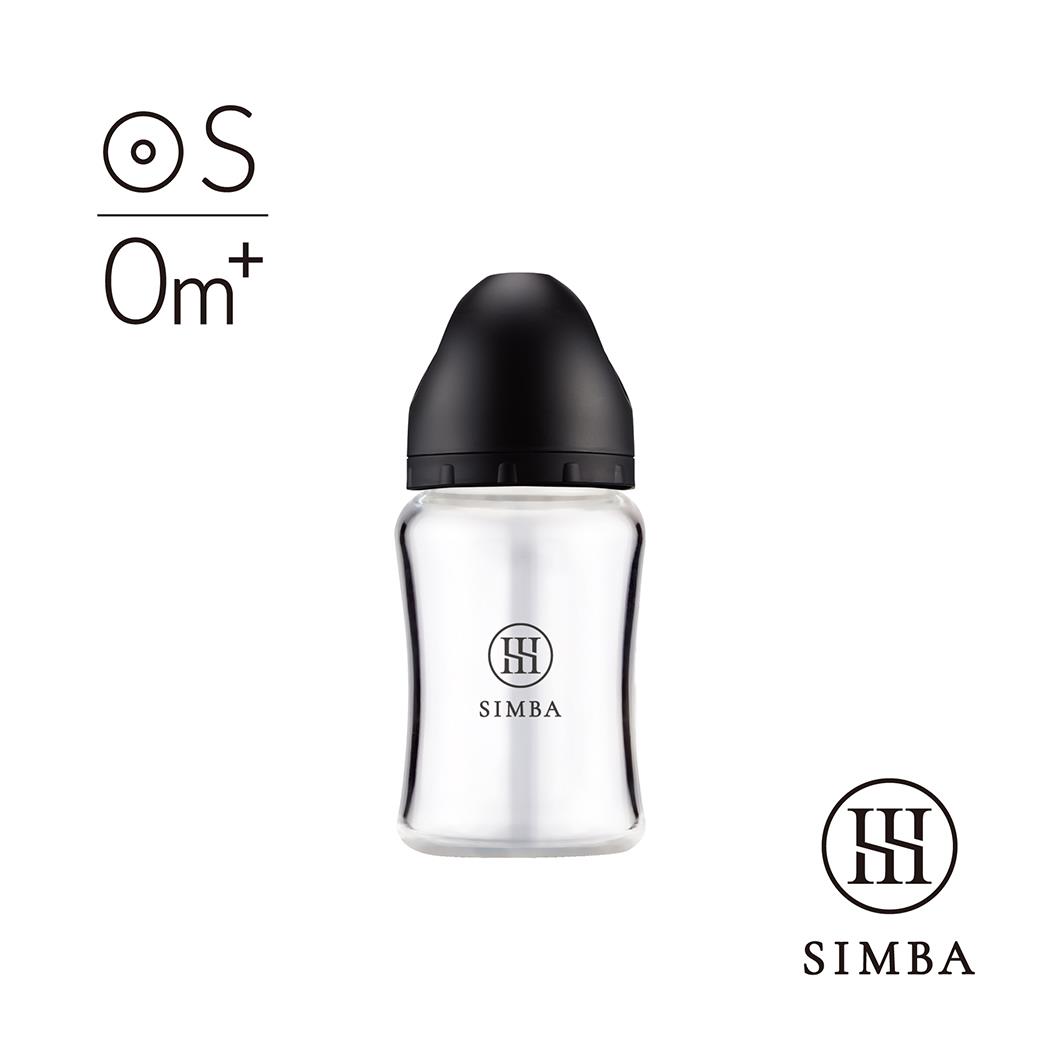 【黑潮來襲】小獅王辛巴 蘊蜜質金玻璃寬口防脹氣奶瓶180ml-新生專用