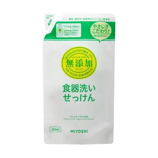 MiYOSHi無添加餐具洗潔精補充包350mL(洗碗精)