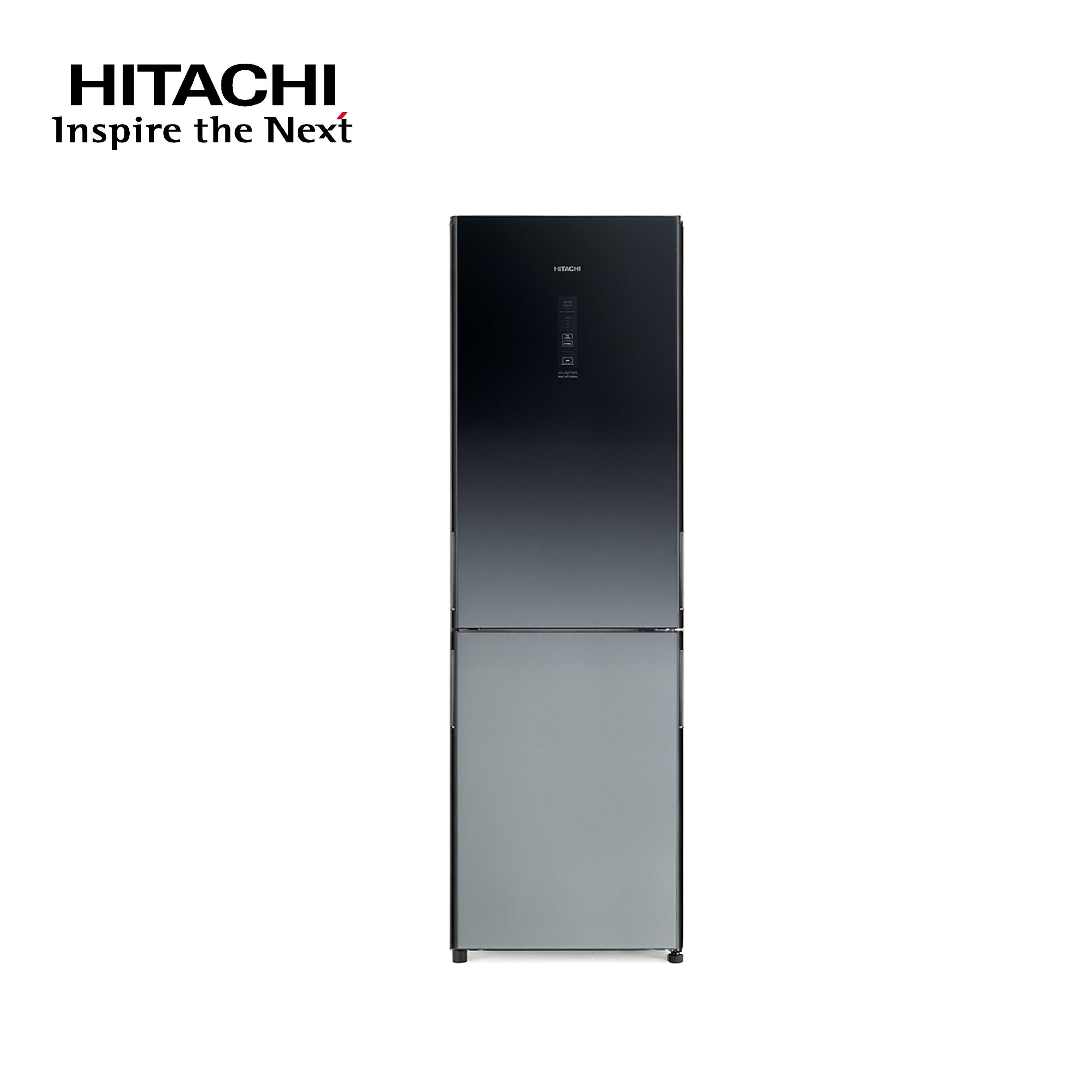 【HITACHI】日立313L雙門左開琉璃冰箱((琉璃黑)(HRBN5366DFL-XGRTW))