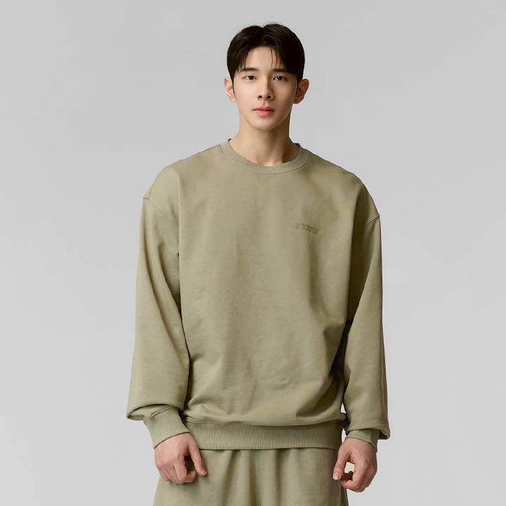 xxmx 小標誌休閒大學TEE｜卡其 Khaki 카키｜XMMMT01J1