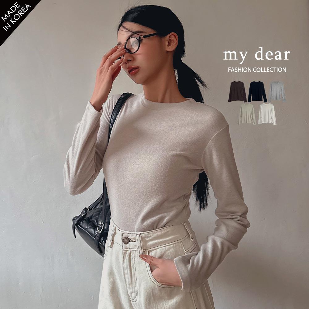 MD韓製79折/現貨/素色顯身材磨毛上衣５色【A01240773】