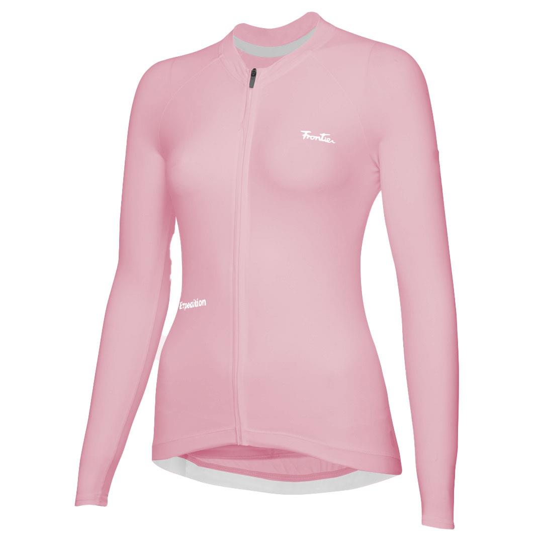 NERVE TRAINING Long Sleeve Jersey 運動版長袖車衣女款 (珊瑚粉)